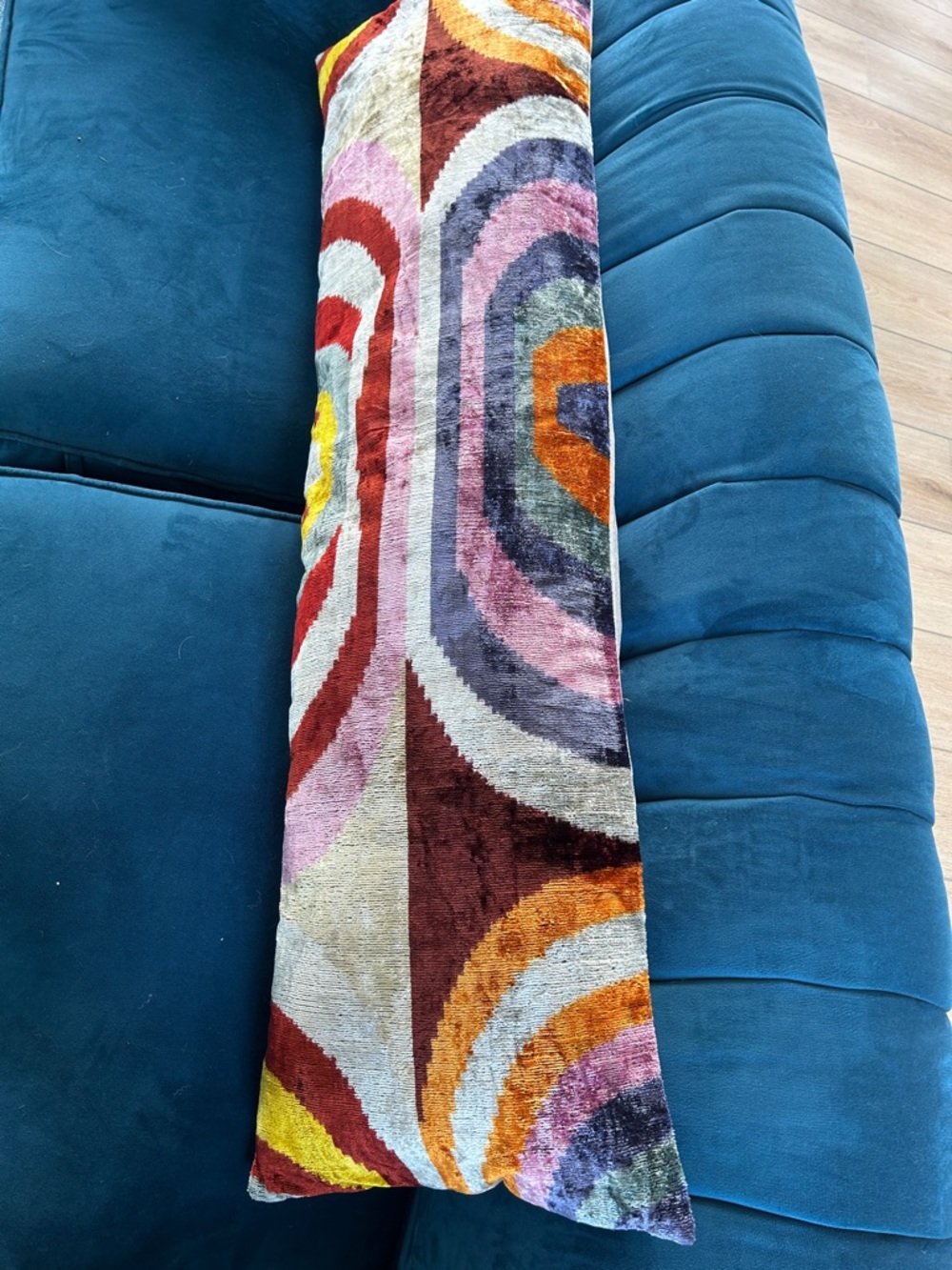 Colorful IKAT Abstract Patterned pillow cover extra long NEW
